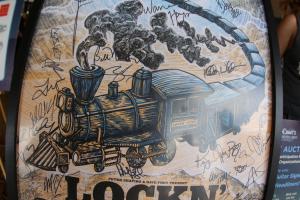 A picture of a Lockn' Festival poster signed by many of the artists 